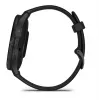 GARMIN INTERNATIONAL Venu 3 – Lünetten aus gebürstetem Edelstahl mit schwarzem Gehäuse und Silikonarmband – 45 mm