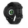 GARMIN INTERNATIONAL Venu 3 – Lünetten aus gebürstetem Edelstahl mit schwarzem Gehäuse und Silikonarmband – 45 mm