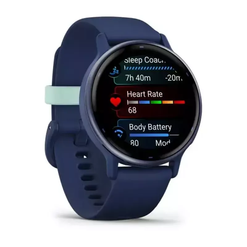 Smartwatch GARMIN Vivoactive 5 – Sportuhr, 42 mm Aluminium-/Polymergehäuse, AMOLED 1,2 Zoll, GPS/GLONASS/Galileo, optische HF, SpO2, 5 ATM, Bluetooth/NFC