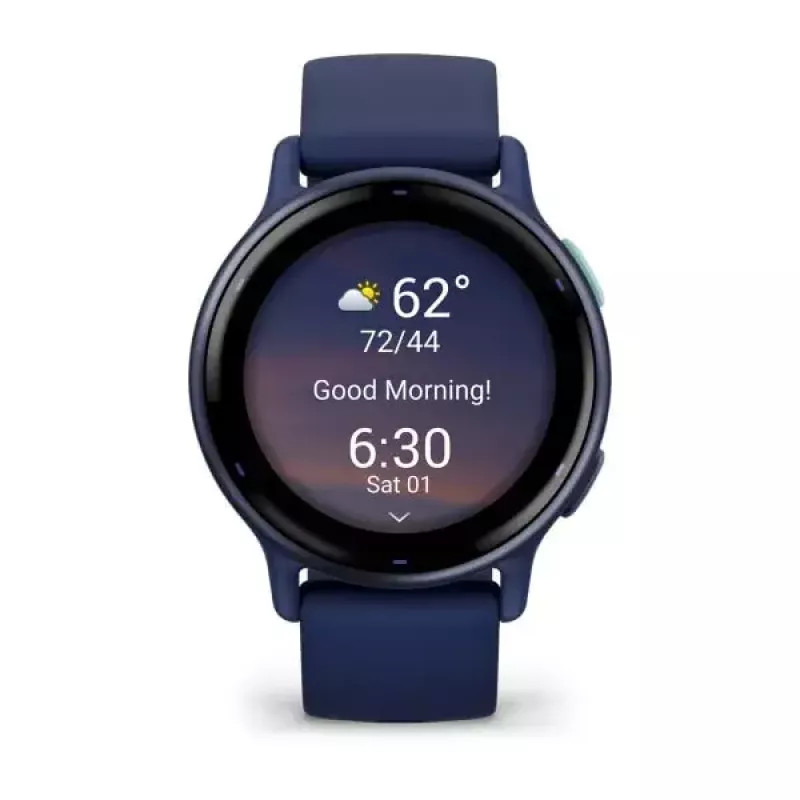 Smartwatch GARMIN Vivoactive 5 – Sportuhr, 42 mm Aluminium-/Polymergehäuse, AMOLED 1,2 Zoll, GPS/GLONASS/Galileo, optische HF, SpO2, 5 ATM, Bluetooth/NFC