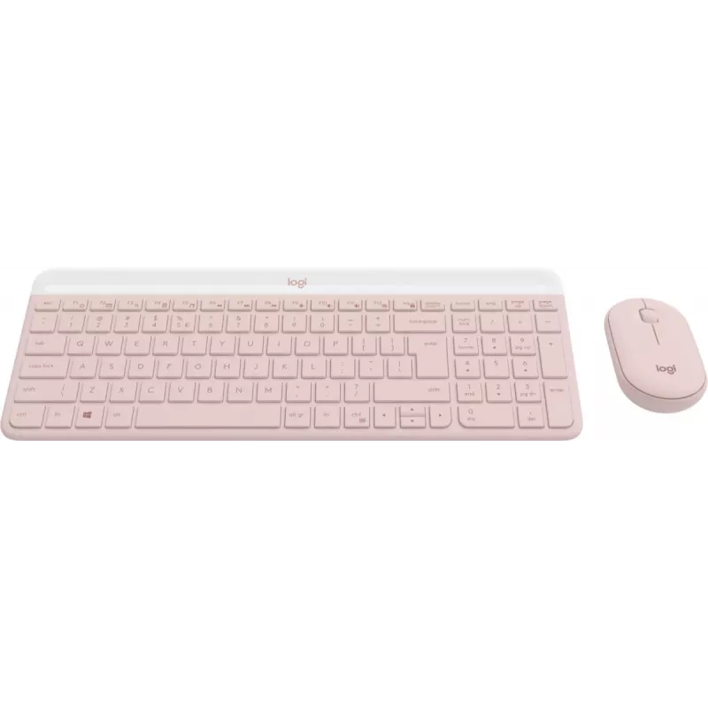 LOGITECH Slim Wireless Keyboard And Mouse Combo Mk470 - Rose Qwerty Us/int'l