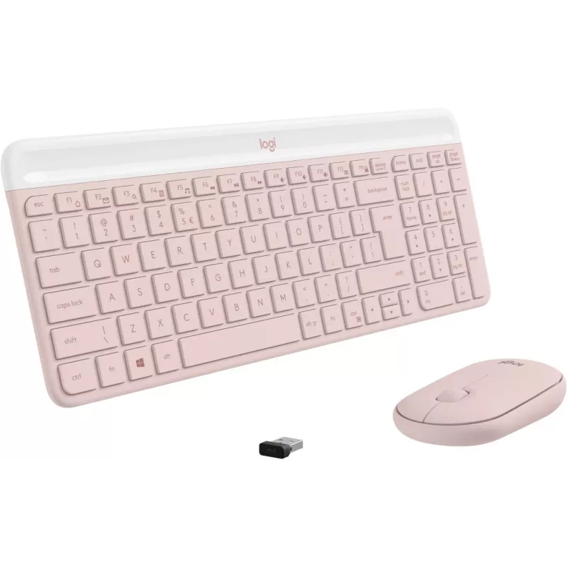 LOGITECH Slim Wireless Keyboard And Mouse Combo Mk470 - Rose Qwerty Us/int'l