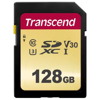 Flash-Speicher Transcend 128 GB SDXC UHS-I 500S
