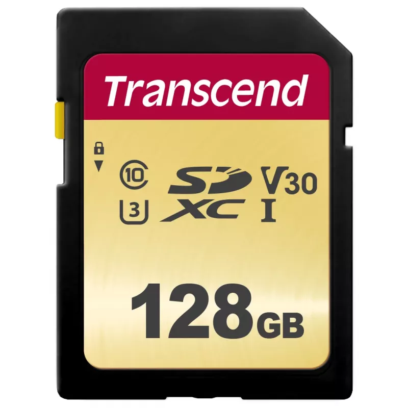 Flash-Speicher Transcend 128 GB SDXC UHS-I 500S