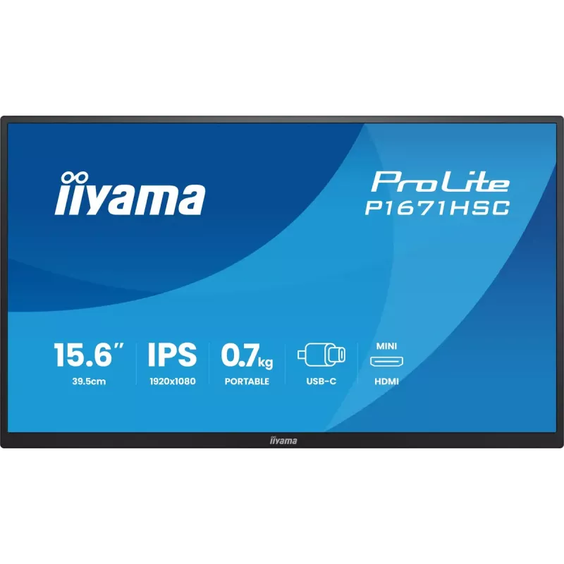 iiyama ProLite P1671HSC-B1 Computer Monitor 39,6 cm (15,6 Zoll) 1920 x 1080 Pixel Full HD LED Schwarz