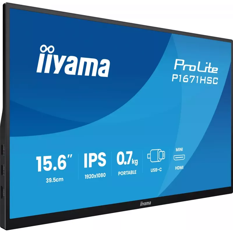 iiyama ProLite P1671HSC-B1 Computer Monitor 39,6 cm (15,6 Zoll) 1920 x 1080 Pixel Full HD LED Schwarz