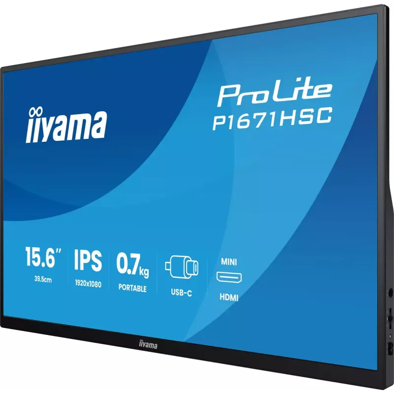 iiyama ProLite P1671HSC-B1 Computer Monitor 39,6 cm (15,6 Zoll) 1920 x 1080 Pixel Full HD LED Schwarz