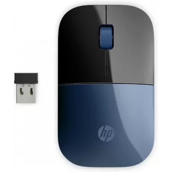 HP Z3700 Blue Wireless Mouse, beidhändig, optisch, RF Wireless, 1200 DPI, Blau