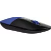 HP Z3700 Blue Wireless Mouse, beidhändig, optisch, RF Wireless, 1200 DPI, Blau