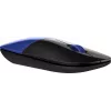 HP Z3700 Blue Wireless Mouse, beidhändig, optisch, RF Wireless, 1200 DPI, Blau