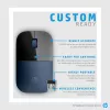 HP Z3700 Blue Wireless Mouse, beidhändig, optisch, RF Wireless, 1200 DPI, Blau