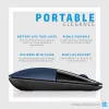 HP Z3700 Blue Wireless Mouse, beidhändig, optisch, RF Wireless, 1200 DPI, Blau