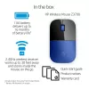 HP Z3700 Blue Wireless Mouse, beidhändig, optisch, RF Wireless, 1200 DPI, Blau