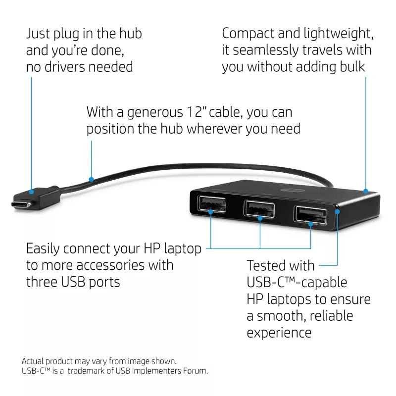 HP USB-C-auf-USB-A-Hub