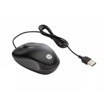 HP USB Travel Mouse, beidhändig, optisch, USB Typ-A, 1000 DPI, Schwarz