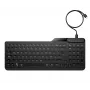 HP 405 Multi-Device Hintergrundbeleuchtete Kabelgebundene Tastatur, Vollformat (100%), Kabelgebunden, USB, Membran, Schwarz