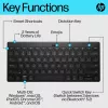 Kompakte Bluetooth-Tastatur HP 355 – kabellose mechanische Tasten, schwarz, 0,34 kg