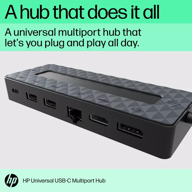 HP Universal USB-C Multiport Hub USB 3.2 Gen 1 Type-C Schwarz