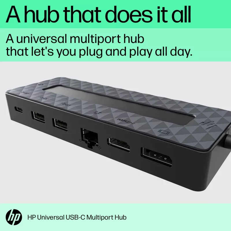 HP Universal USB-C Multiport Hub USB 3.2 Gen 1 Type-C Schwarz