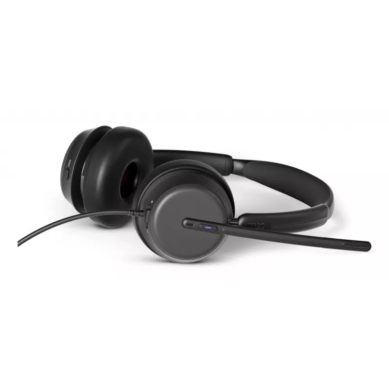 Lenovo 4Z21P85373 Kopfhörer/Headset Kabelgebundenes Headset mit Kopfbügel für Büro/Callcenter USB Typ-C / USB Typ-A Schwarz