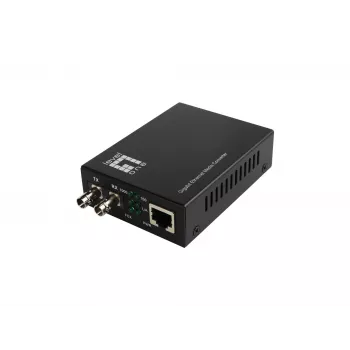 LevelOne RJ45 auf ST Gigabit Medienkonverter, Single-Mode-Faser, 1310nm, 20km