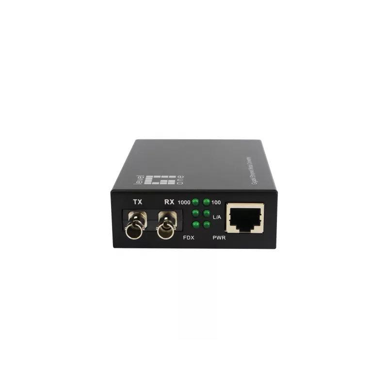 LevelOne RJ45 auf ST Gigabit Medienkonverter, Single-Mode-Faser, 1310nm, 20km