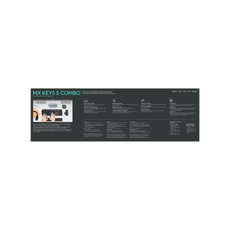 LOGITECH MX Keys S Combo - Graphite - QWERTY US/International