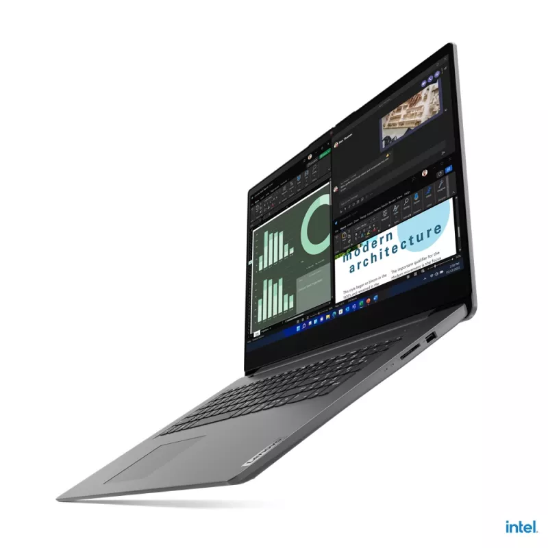 Lenovo V17 G4 IRU Intel® U U300 Laptop 43,9 cm (17,3 Zoll) Full HD 8 GB DDR4-SDRAM 512 GB SSD Wi-Fi 6 (802.11ax) Windows 11 Home Deutsch Grau