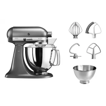 Küchenmaschine KITCHENAID Artisan 300 W 4,8 L Edelstahlschüssel Silber