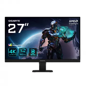GIGABYTE GS27U 27 Zoll UHD Gaming-Monitor – 3840 x 2160, 160 Hz, 1 ms, 350 cd/m², Display HDR400, HDMI 2.1, DisplayPort 1.4
