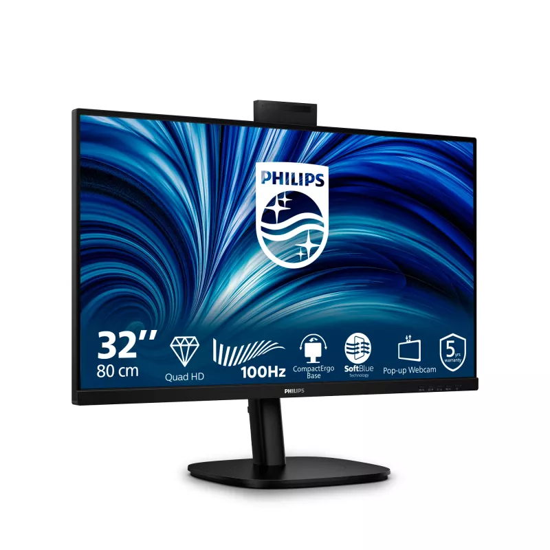 Philips 3000 series 32B2U3601H/00 Computer Monitor 80 cm (31.5 Zoll) 2560 x 1440 Pixel Quad HD LCD Schwarz