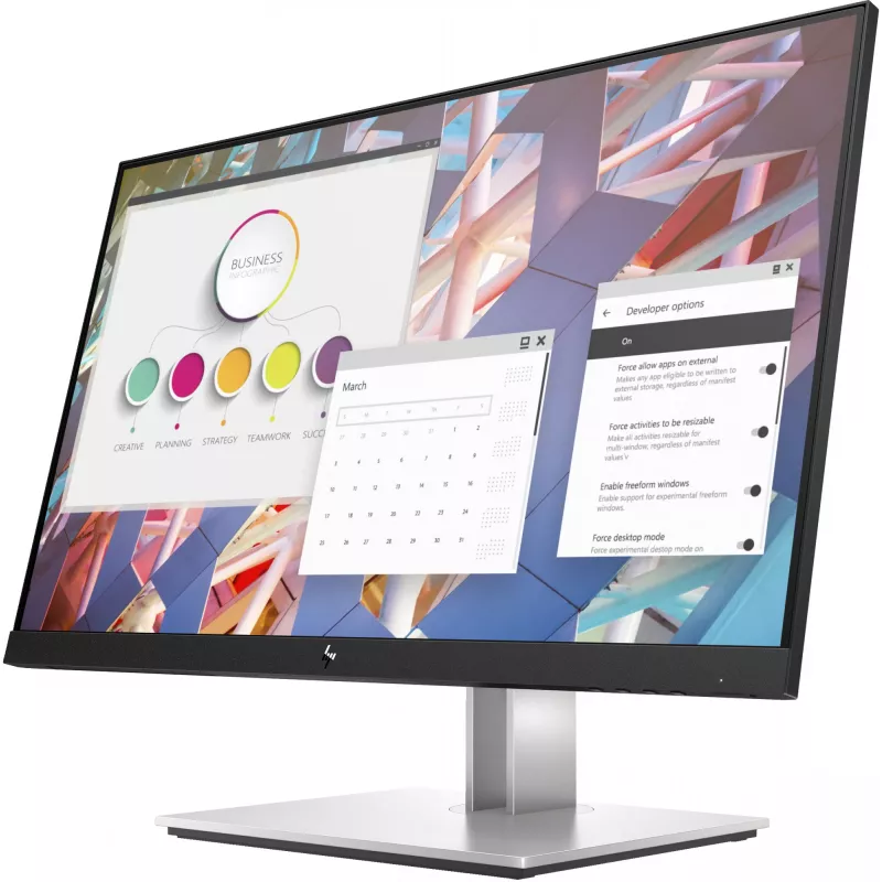 HP E-Series E24 G4 FHD Monitor, 60,5 cm (23,8 Zoll), 1920 x 1080 Pixel, Full HD, LCD, 5 ms, Schwarz