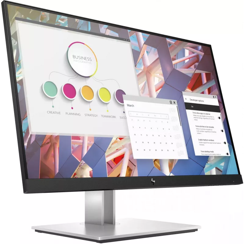 HP E-Series E24 G4 FHD Monitor, 60,5 cm (23,8 Zoll), 1920 x 1080 Pixel, Full HD, LCD, 5 ms, Schwarz