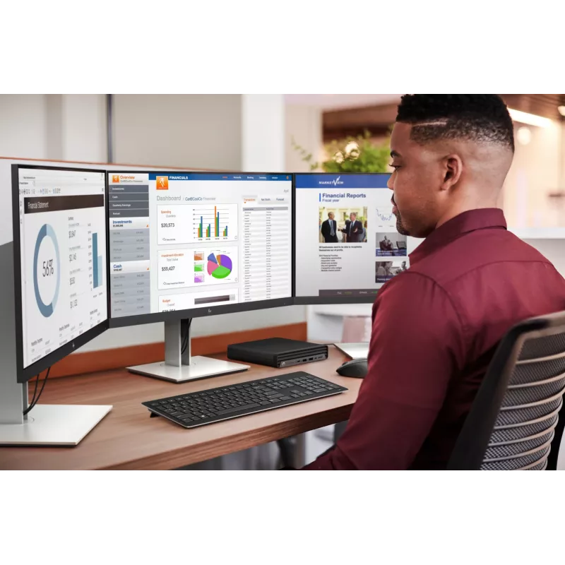 HP E-Series E24 G4 FHD Monitor, 60,5 cm (23,8 Zoll), 1920 x 1080 Pixel, Full HD, LCD, 5 ms, Schwarz