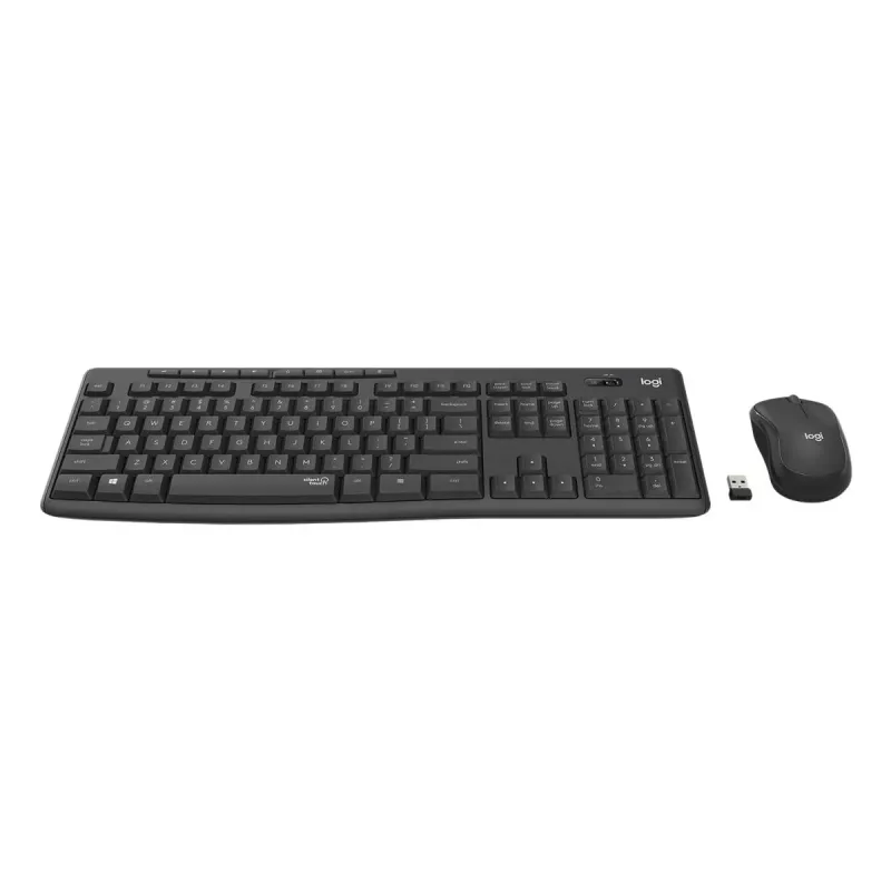 LOGITECH MK295 Leise Funk-Tastatur/Maus-Kombination - Graphit - Qwertz Swiss/Lux