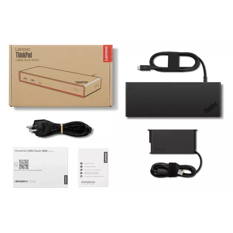 Lenovo ThinkPad USB4 Dock 5000 Kabelgebunden Thunderbolt 4 Schwarz