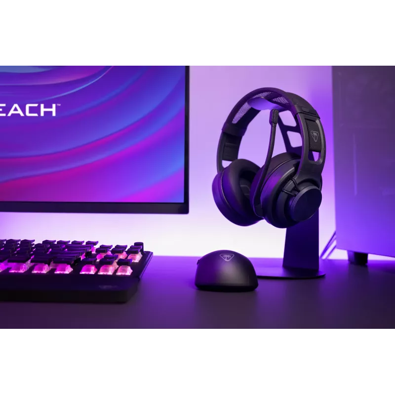 Turtle Beach Atlas Air kabelloses Open-Back-PC-Gaming-Headset mit 24-Bit-High-Fidelity-Audio, Broadcast-Mikrofon, schwebender Ohrmuschel, Memory-Schaumstoff-Polstern und Bluetooth für PC