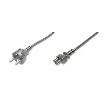 DIGITUS Stromkabel, CEE 7/7 (Typ-F) - C5 M/F, 75 cm H05VV-F3G 0,75 mm² schwarz