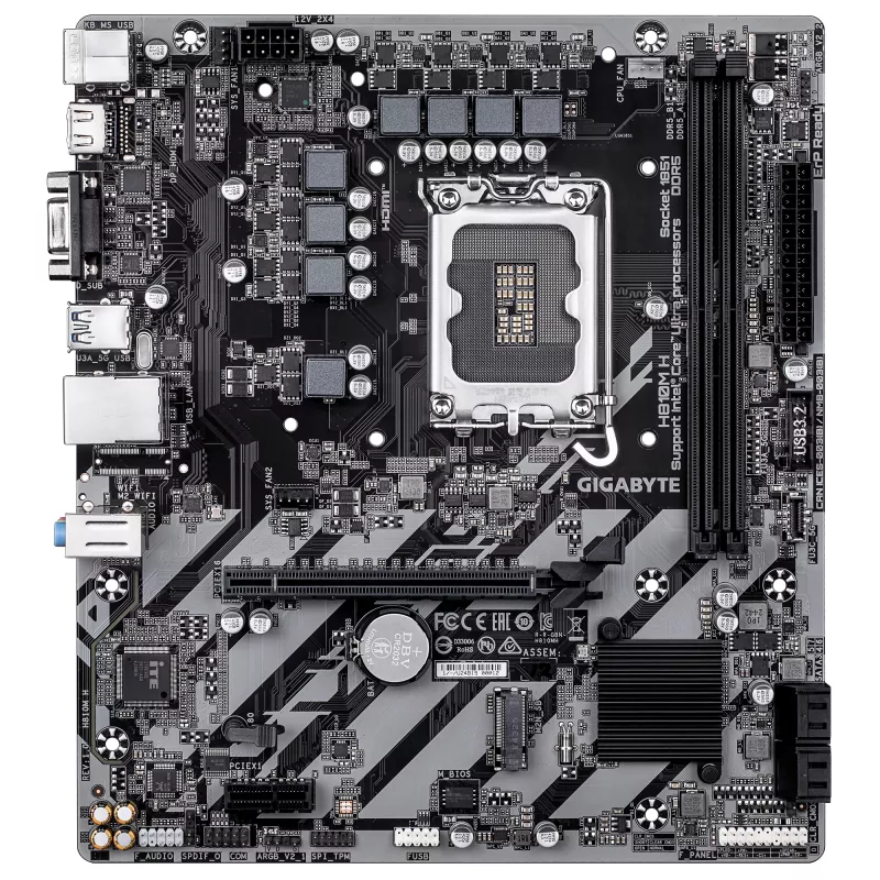 Motherboard GIGABYTE H810M H Micro ATX, Intel H810 Chipsatz, LGA 1851, DDR5, 2x DIMM bis 128 GB, PCIe 4.0, HDMI 2.1