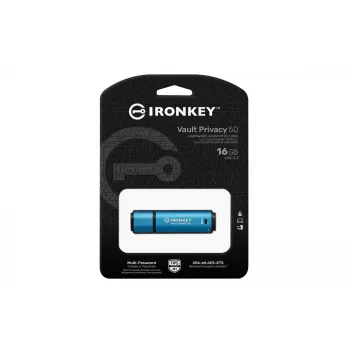 Kingston Technology IronKey 16GB Vault Privacy 50 AES-256 verschlüsselt, FIPS 197