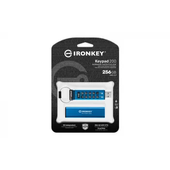 Kingston Technology IronKey 256GB Keypad 200, FIPS 140-3 Level 3, AES-256 verschlüsselt