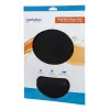 Manhattan Handgelenk-Gel-Stützkissen und Mauspad, schwarz, 241 × 203 × 40 mm, rutschfeste Unterlage, lebenslange Garantie, Einzelhandelsverpackung