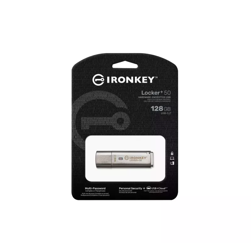 Kingston Technology IronKey 128GB IKLP50 AES USB mit 256-Bit-Verschlüsselung