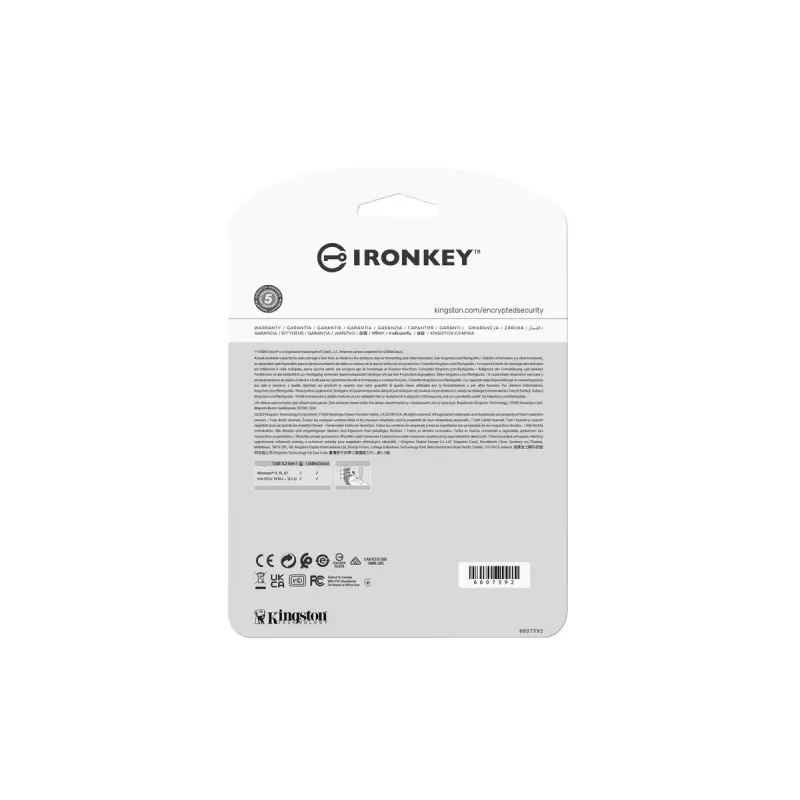 Kingston Technology IronKey 128GB IKLP50 AES USB mit 256-Bit-Verschlüsselung