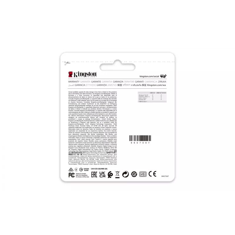 Kingston Technology DataTraveler 64GB USB3.2 Gen 1 Exodia M (Schwarz + Blau) – 2 Stück