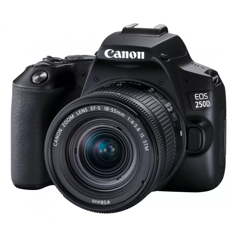 Canon EOS 250D+EF-S 18-55mm SLR-Kamera-Kit 24,1 MP CMOS 6000 x 4000 Pixel Schwarz