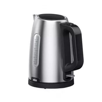 Braun PurShine WK102AI-WK1500BK Wasserkocher 1,7 L 2200 W Schwarz, Edelstahl