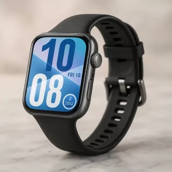 Smartwatch HUAWEI WATCH FIT 4 — 1,82 Zoll (4,62 cm) Display, GPS, 400 mAh, Aluminiumgehäuse 38 mm, schwarz, Polymerband