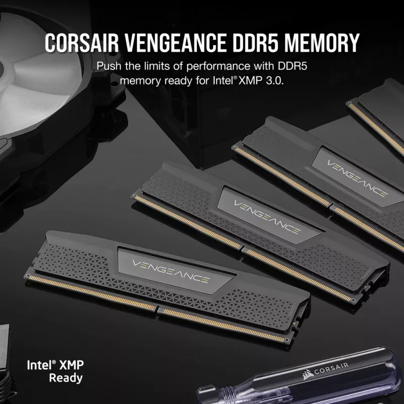CORSAIR Arbeitsspeicher 32GB (2x16GB) DDR5 DRAM 6000MT/s CL36 AMD Expo & Intel XMP Kit Vengeance