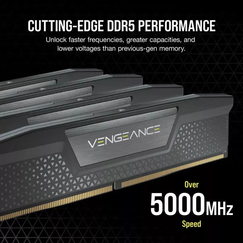 CORSAIR Arbeitsspeicher 32GB (2x16GB) DDR5 DRAM 7200MT/s CL34 Speicherkit Vengeance - Schwarz